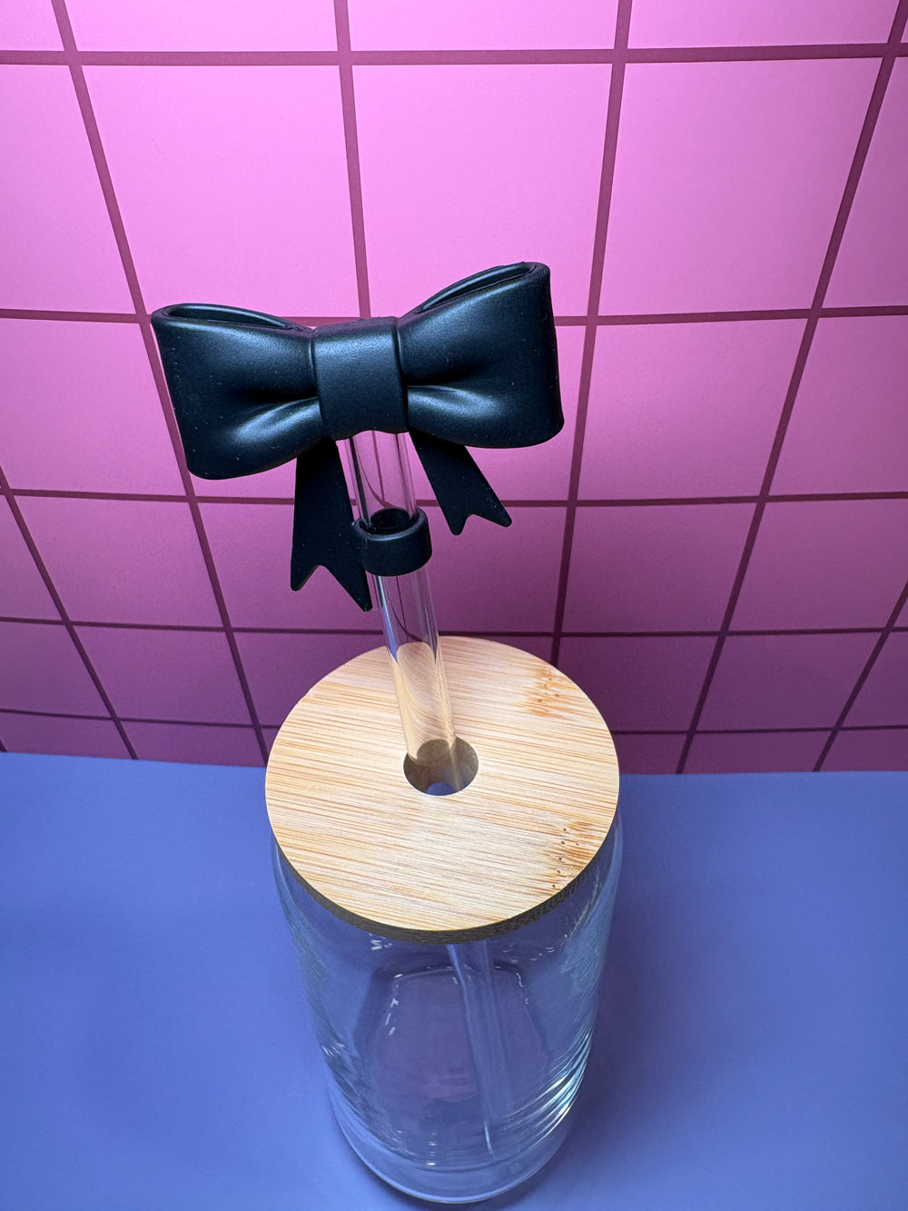 Black Bow - 3D Straw Topper