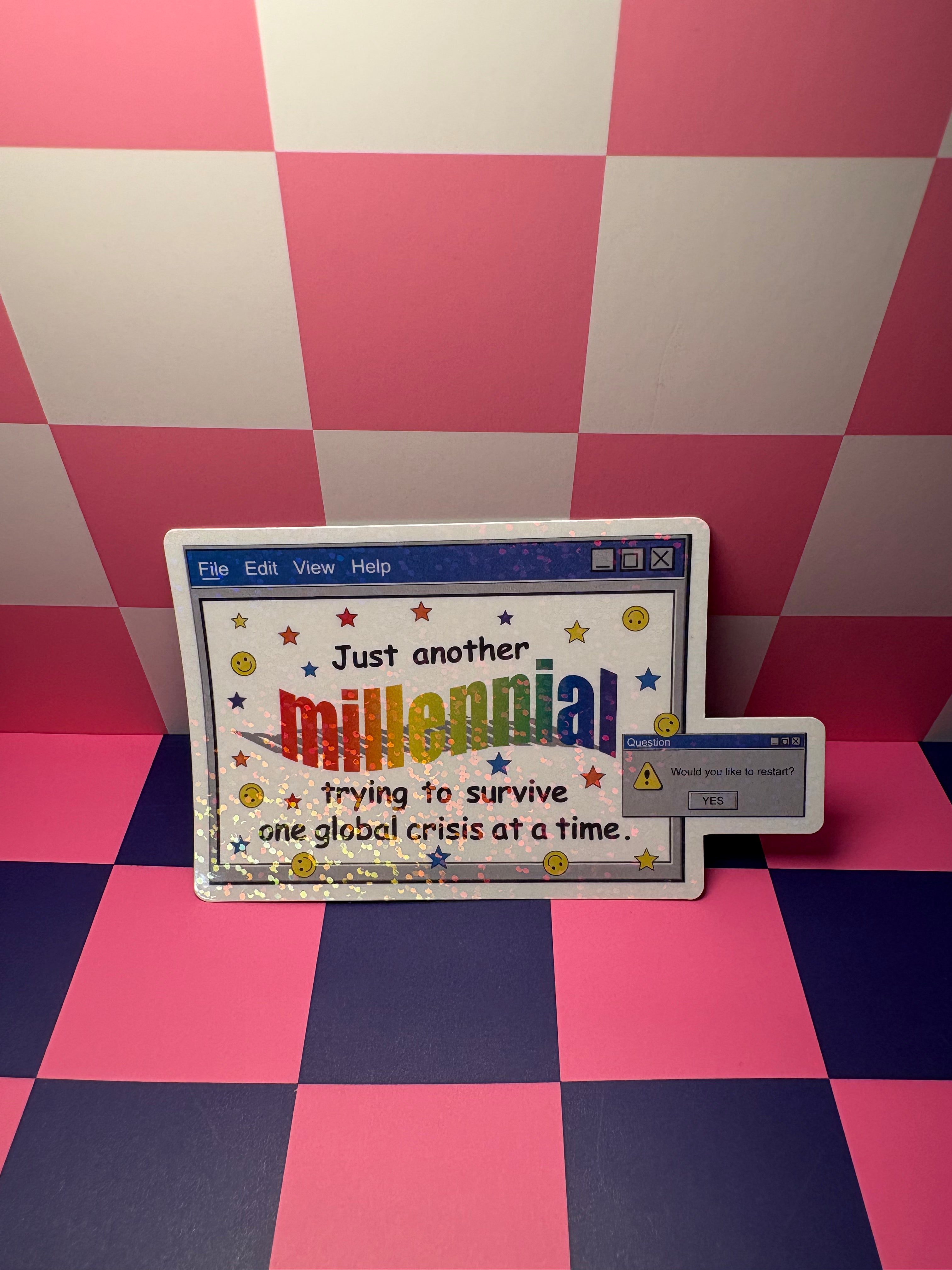 Just Another Millennial Trying to Survive Sticker