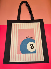 Lucky You Eight Ball - Medium Tote
