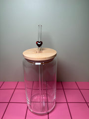 Heart - Glass Straw