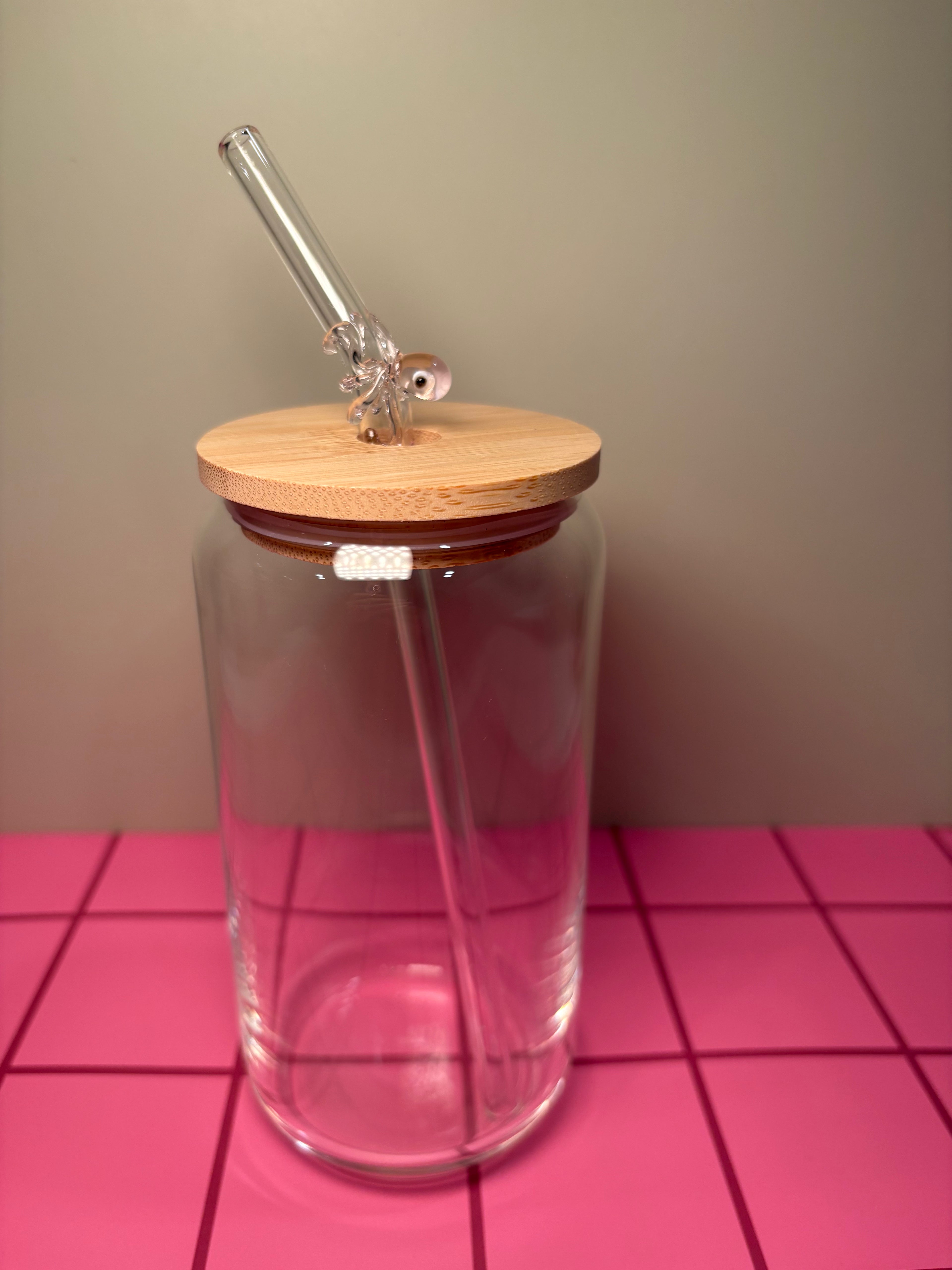 Octopus Glass Straw Glass Straws in brown