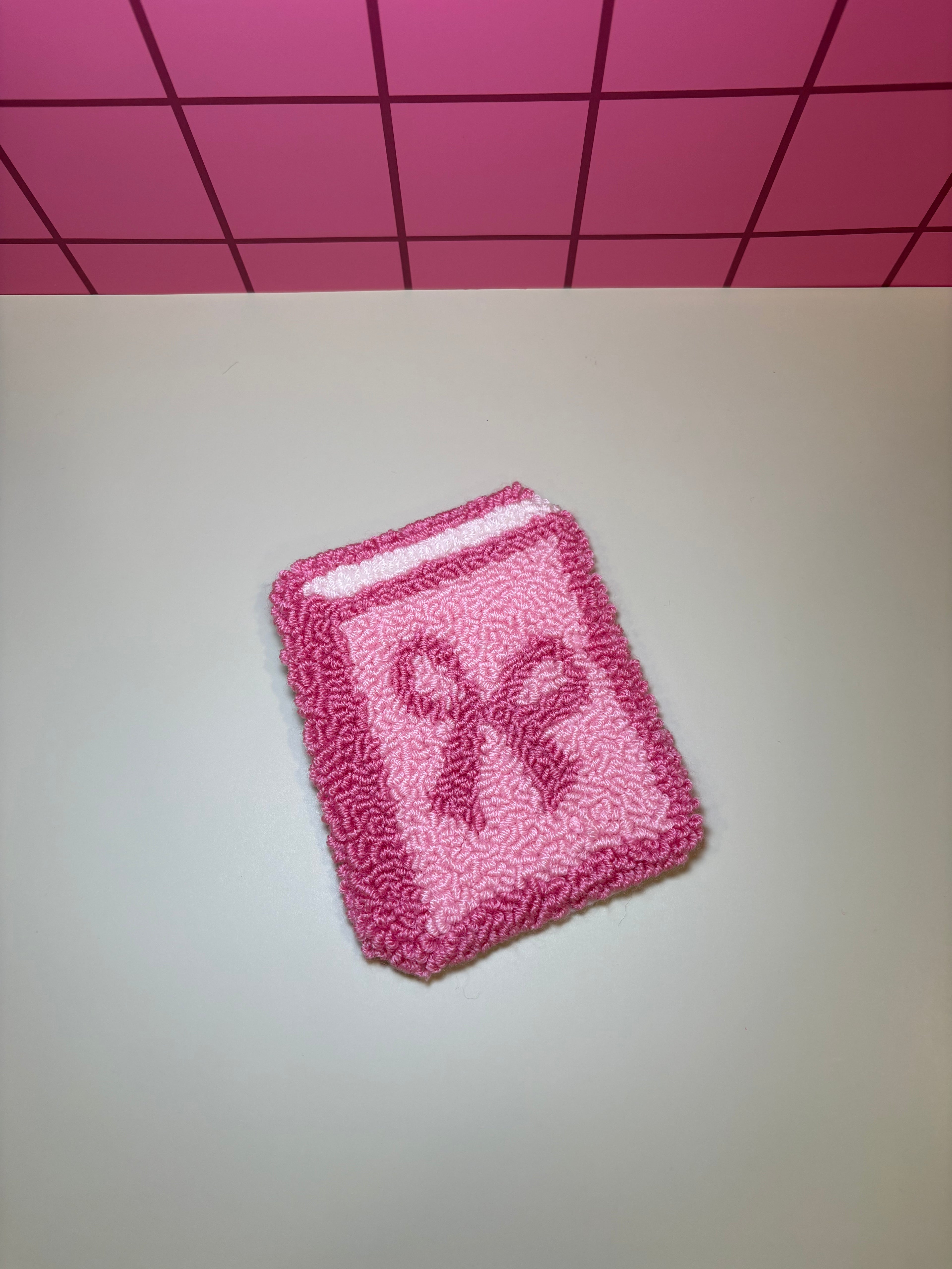Pink Book with Bow Rug Drink Coaster