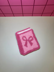 Pink Book with Bow - Rug Drink Coaster