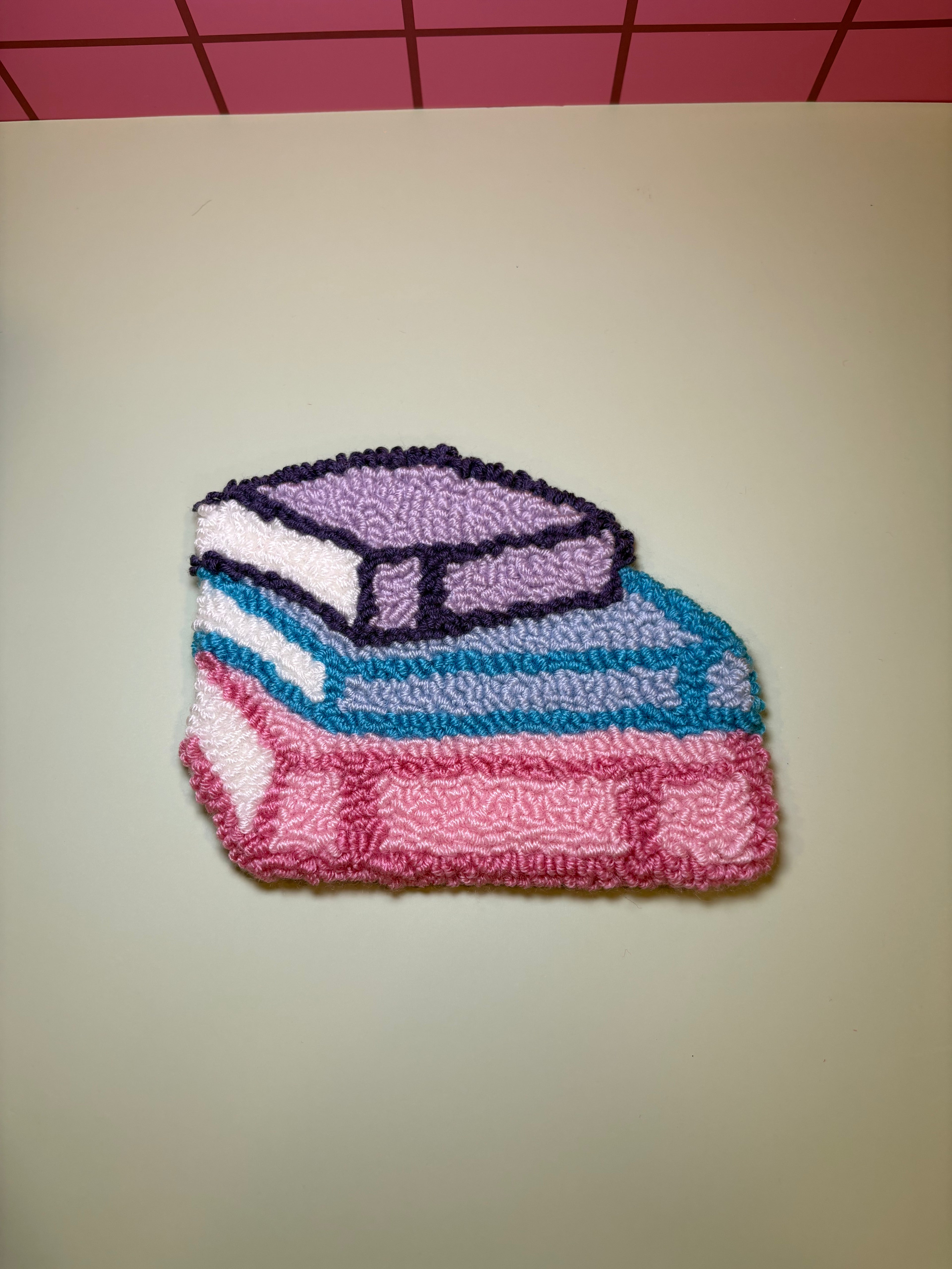 Colorful Books Rug Drink Coaster