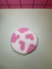 Pink Cowprint - Rug Drink Coaster