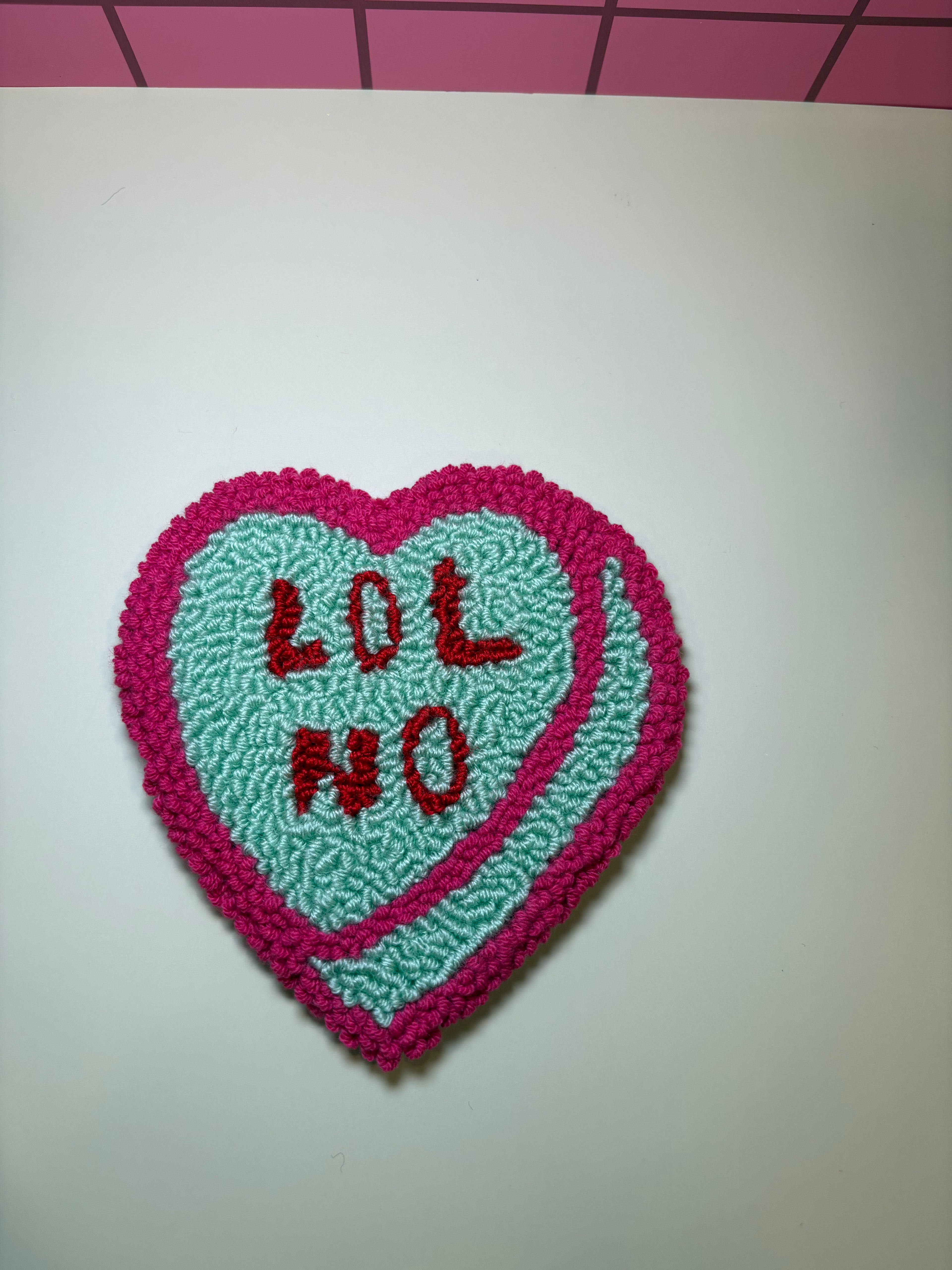 LOL No Heart Rug Drink Coaster