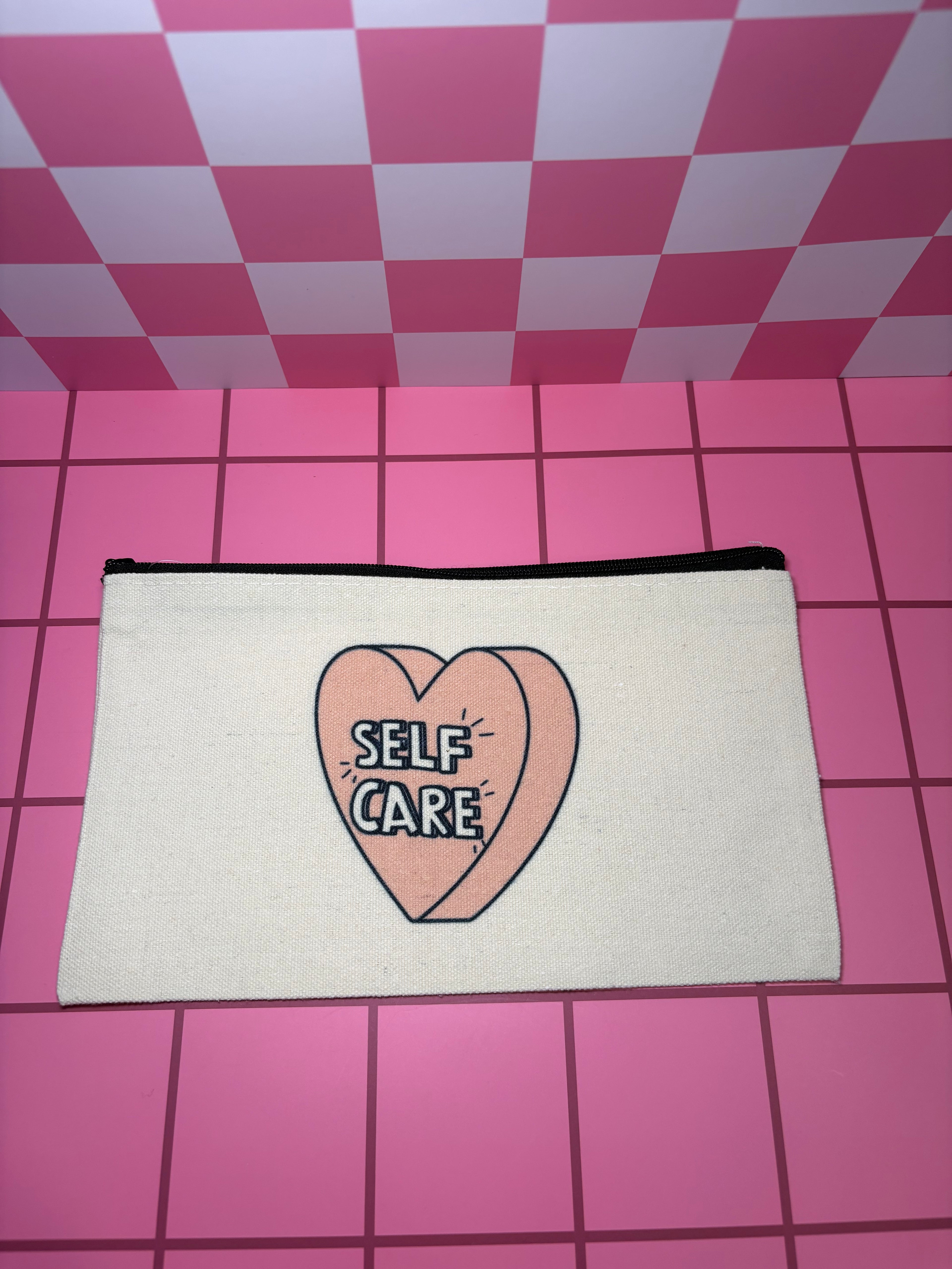 Self-Care Heart Standard Canvas Pouch