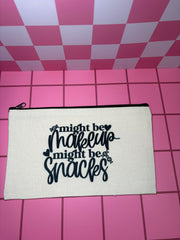 Might Be Makeup, Might Be Snacks - Standard Canvas Pouch