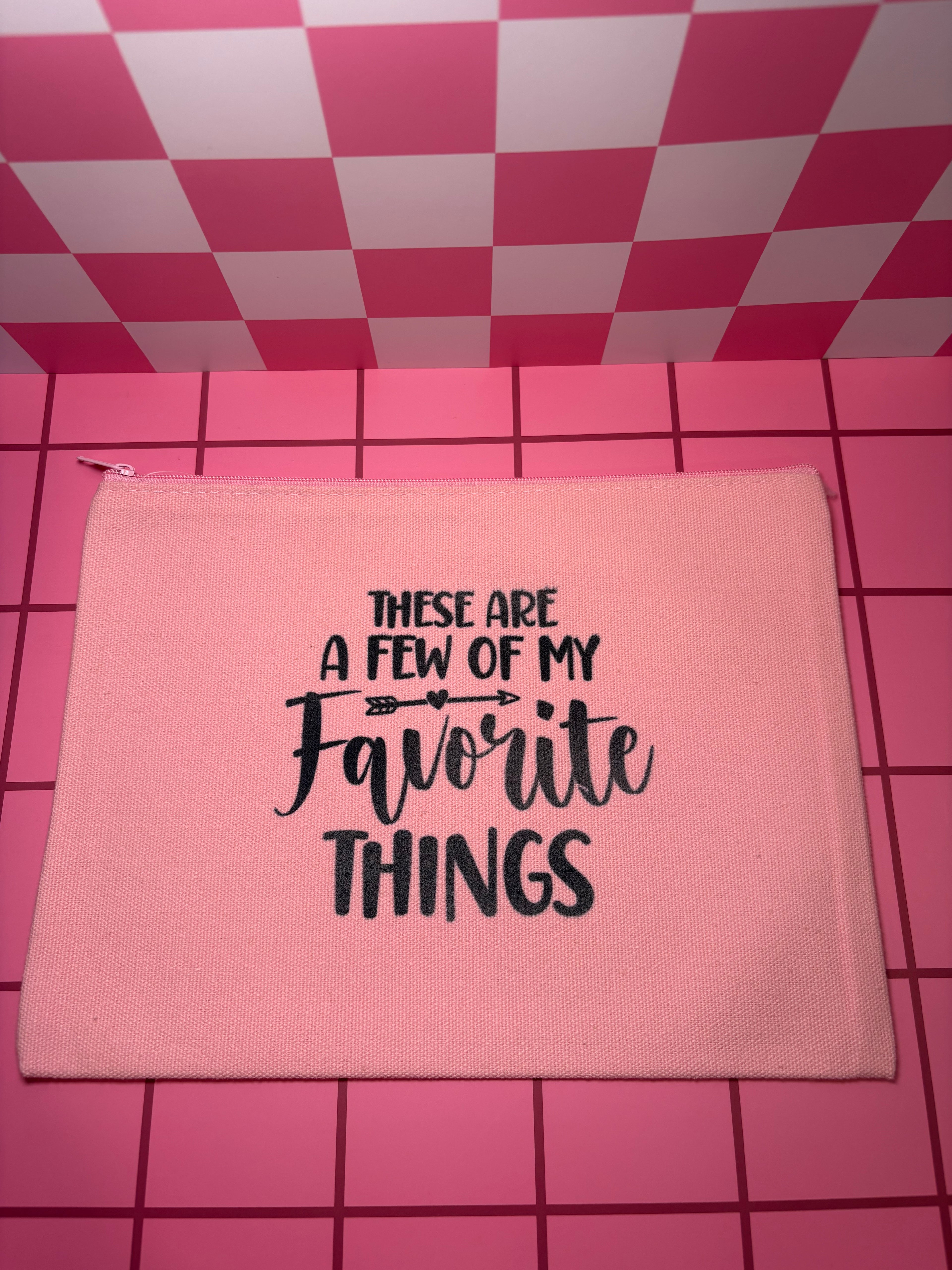 These Are a Few of My Favorite Things Medium Canvas Pouch
