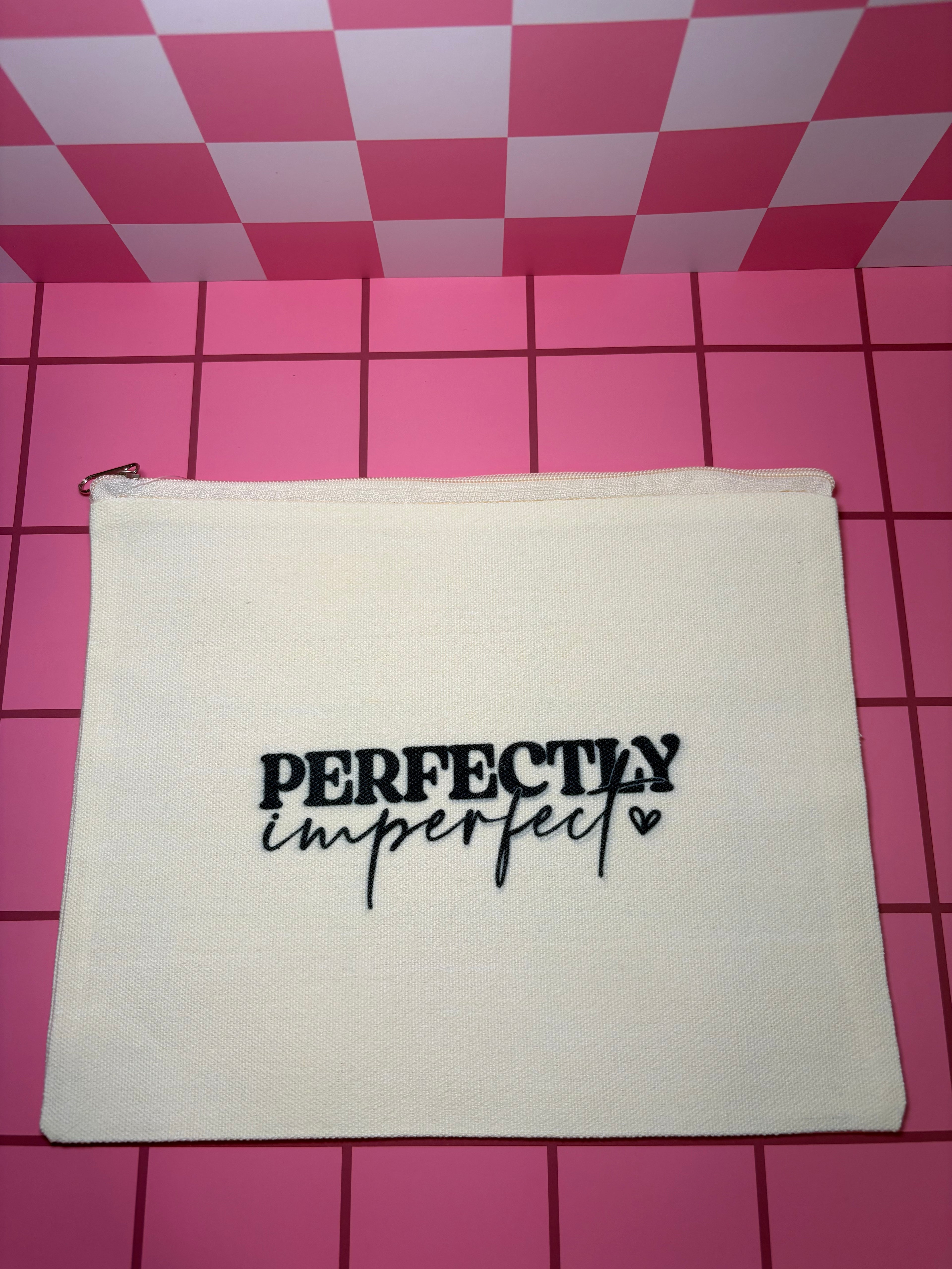 Perfectly Imperfect Medium Canvas Pouch