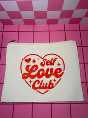 Self Love Club - Medium Canvas Pouch