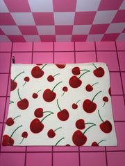 Cherries - Medium Canvas Pouch