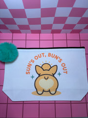 Sun's Out, Buns Out - Large Canvas Pouch