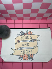 Young and Angry - Large Canvas Pouch