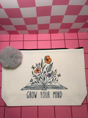 Grow Your Mind - Large Canvas Pouch