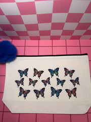 Butterflies - Large Canvas Pouch