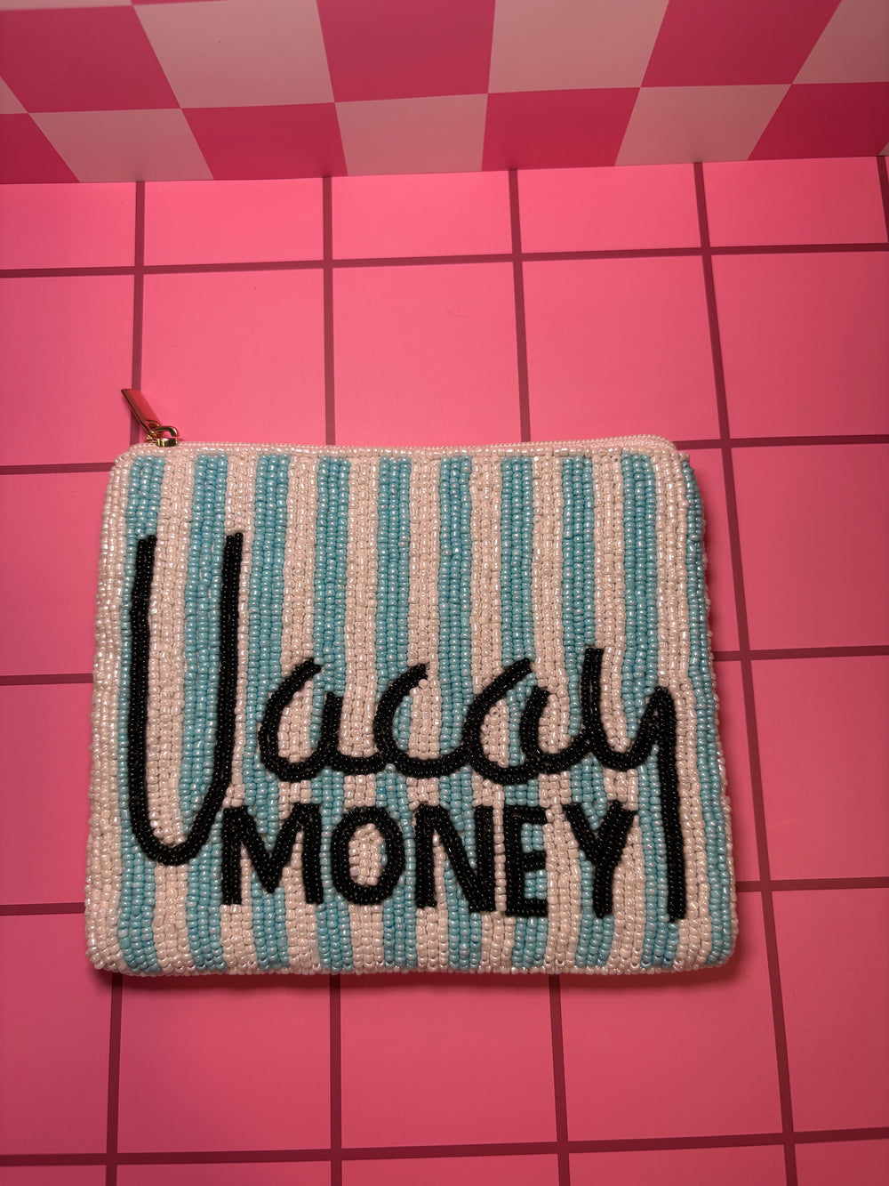 Vacay Money - Medium Beaded Pouch