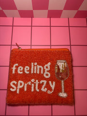XL Feeling Spritzy - Beaded Pouch