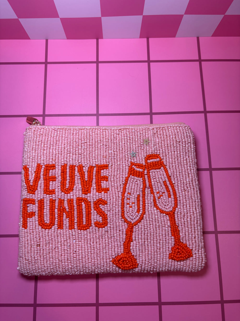 Veuve Funds - Medium Beaded Pouch