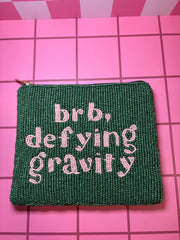 XL BRB, Defying Gravity - Beaded Pouch