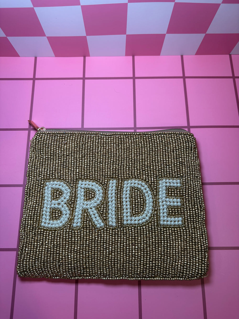 Bride - Medium Beaded Pouch