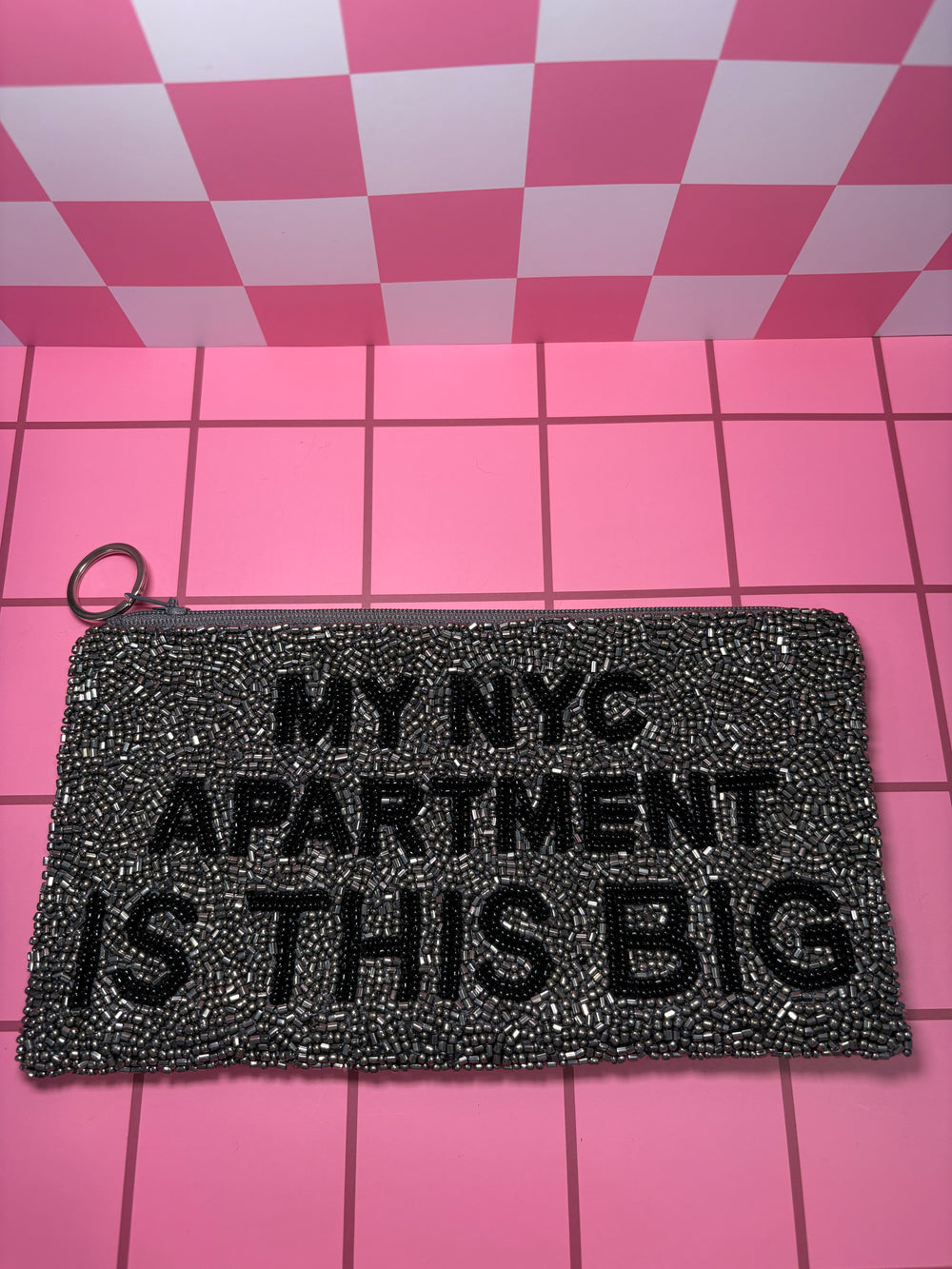 My NYC Apartment - Large Beaded Pouch