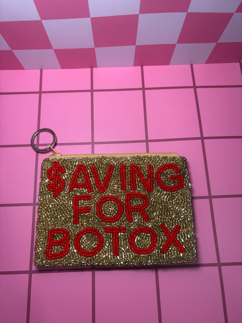 Saving for Botox - Small Beaded Pouch