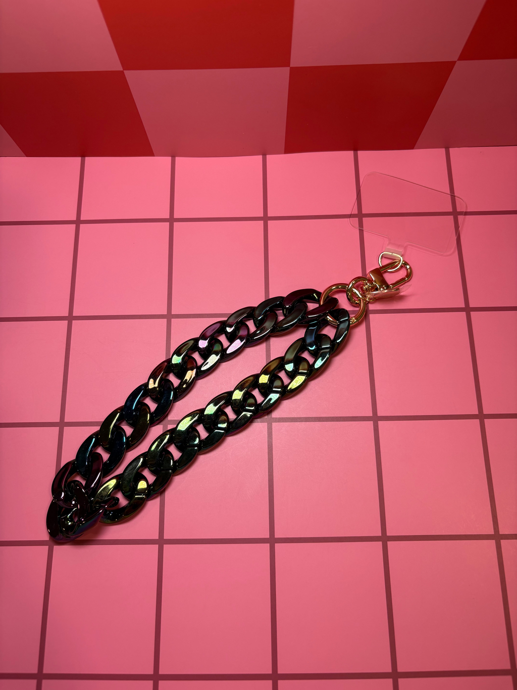Iridescent Black - Phone Wristlet