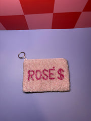 Rose $ - Beaded Pouch