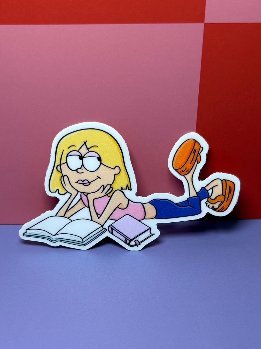 Bookish Lizzie McGuire (No Glitter) - Sticker
