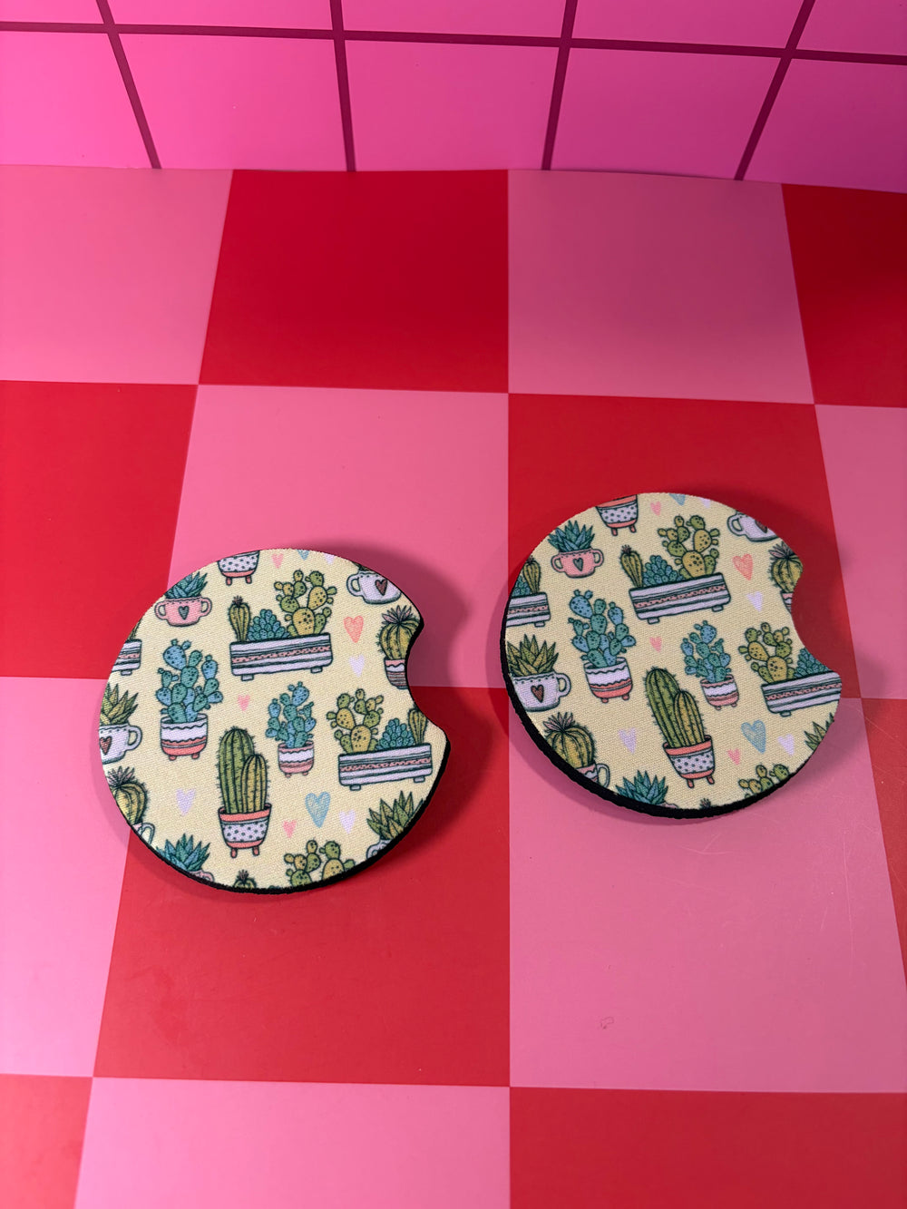 Succulents - Car Coaster (Pack of 2)