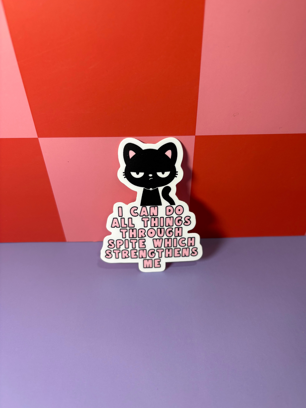 I Can Do All Things Through Spite Which Strengthens Me - Sticker