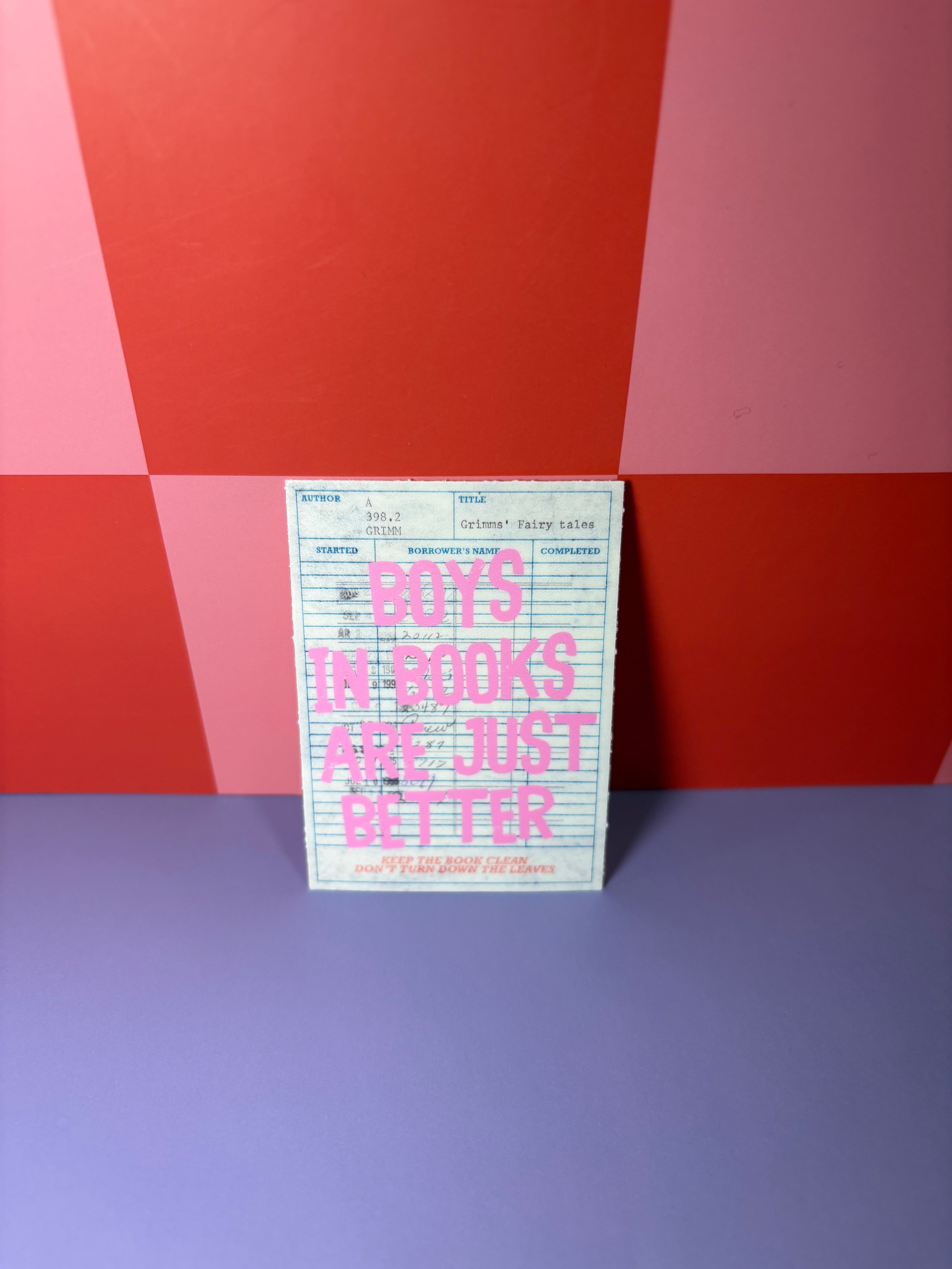 Sticker with book titled 'Boys in Books Are Just Better'