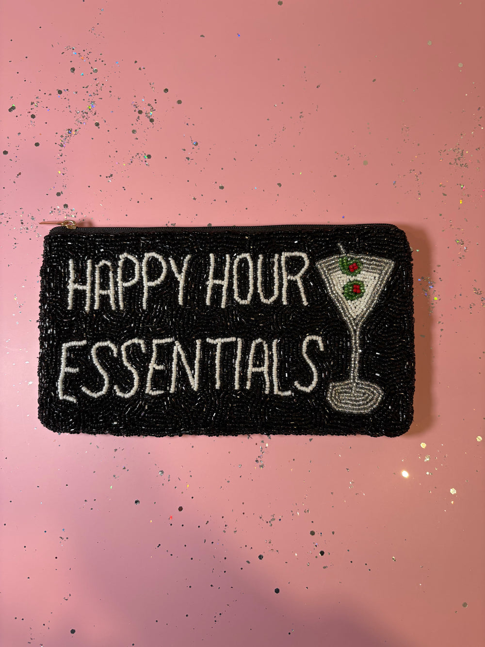 Happy Hour Essentials - Large Beaded Pouch