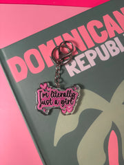 I'm literally just a girl (graffiti) - Keychain
