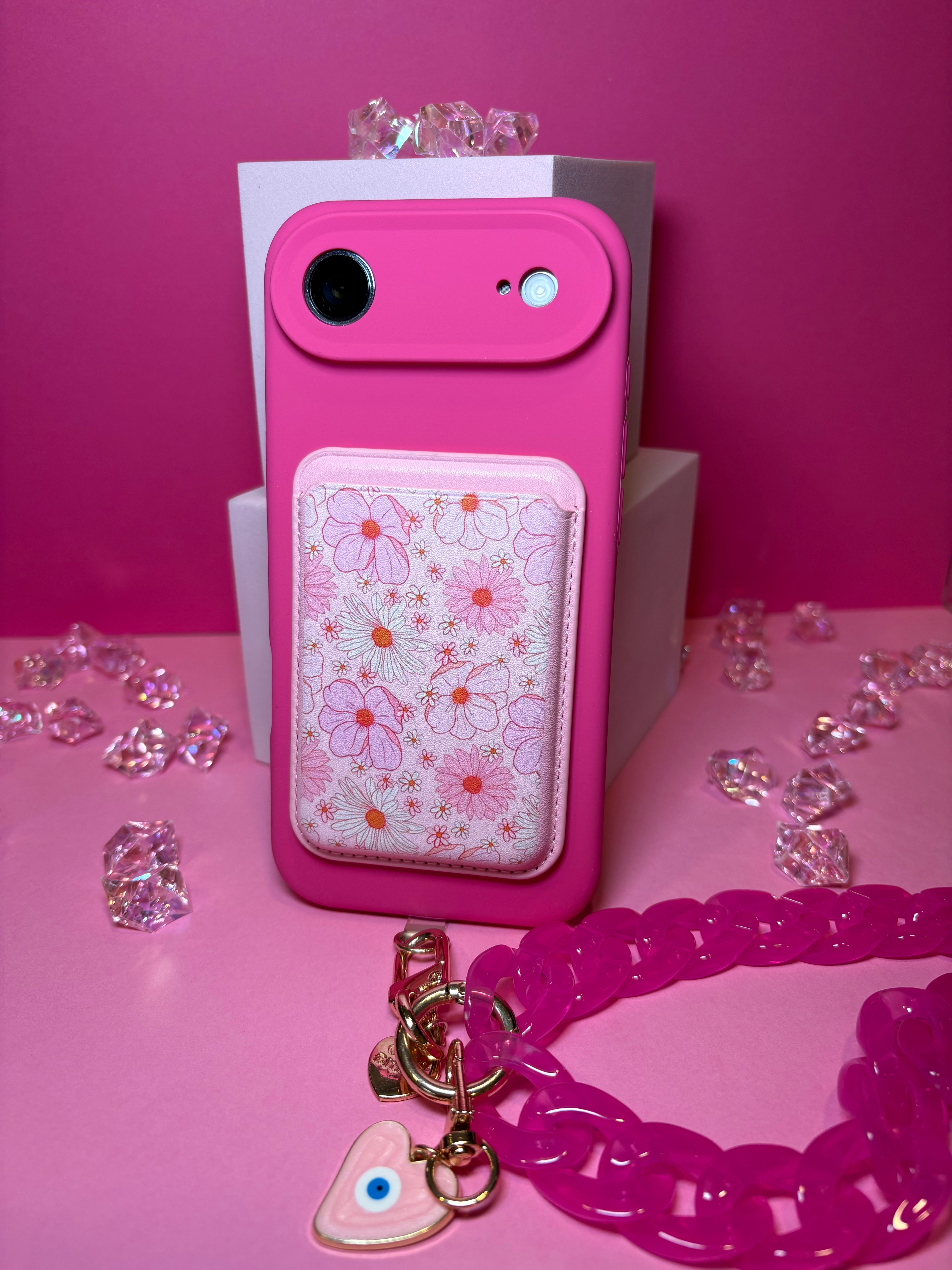 Pink Floral - MagSafe Wallet