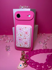 Pink Floral - MagSafe Wallet