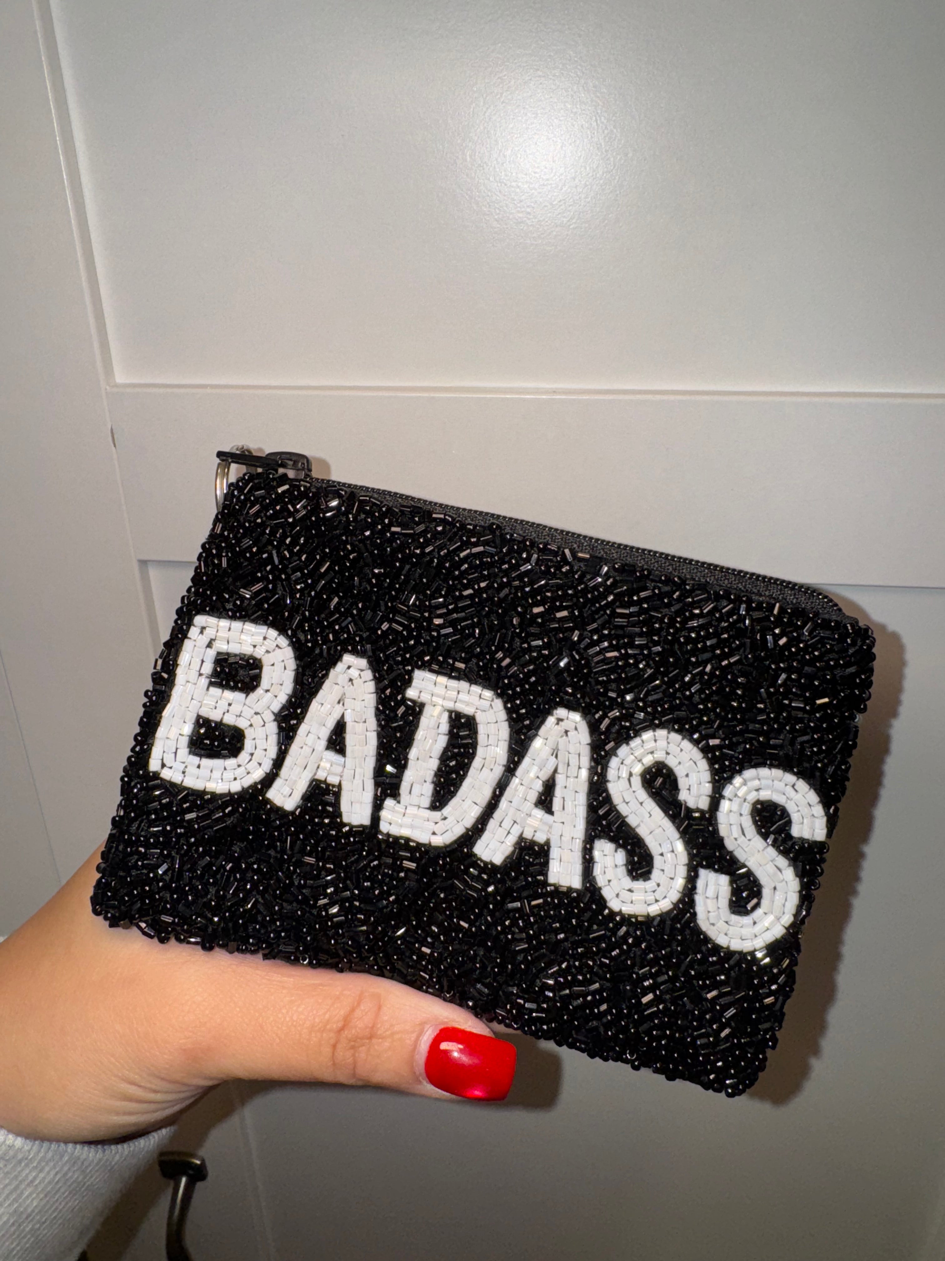 Badass - Beaded Pouch