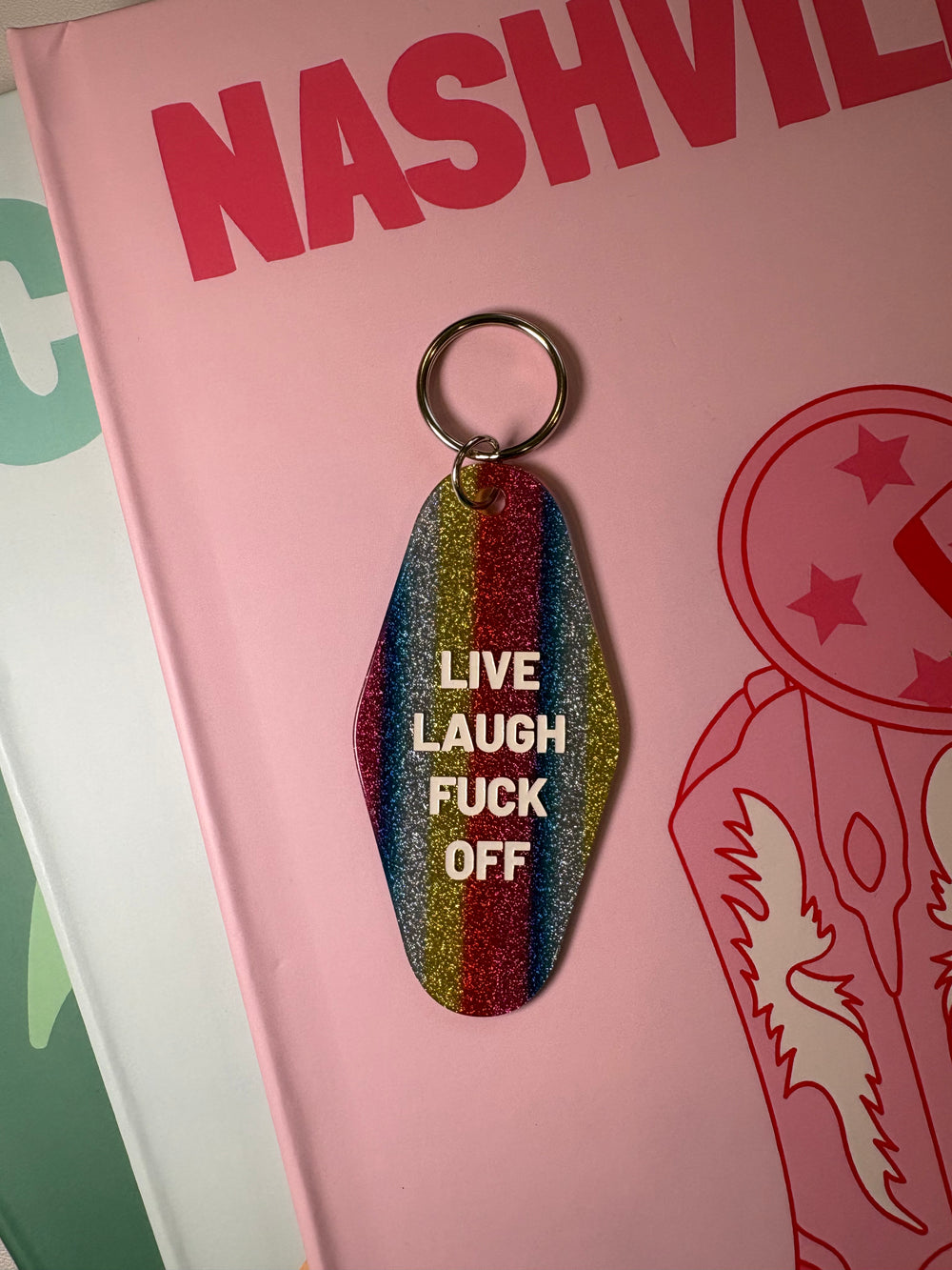 Live, laugh, fuck off  - Motel Keychain