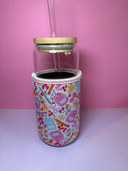 Large Watercolor School Icons- Cup Koozie
