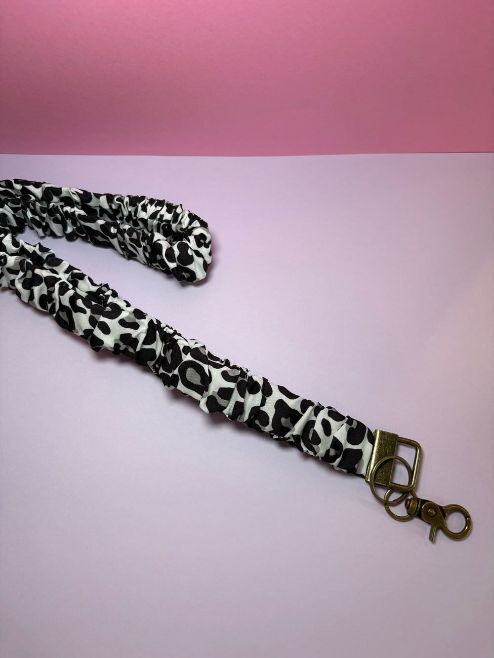 White Leopard - Scrunchie Lanyard