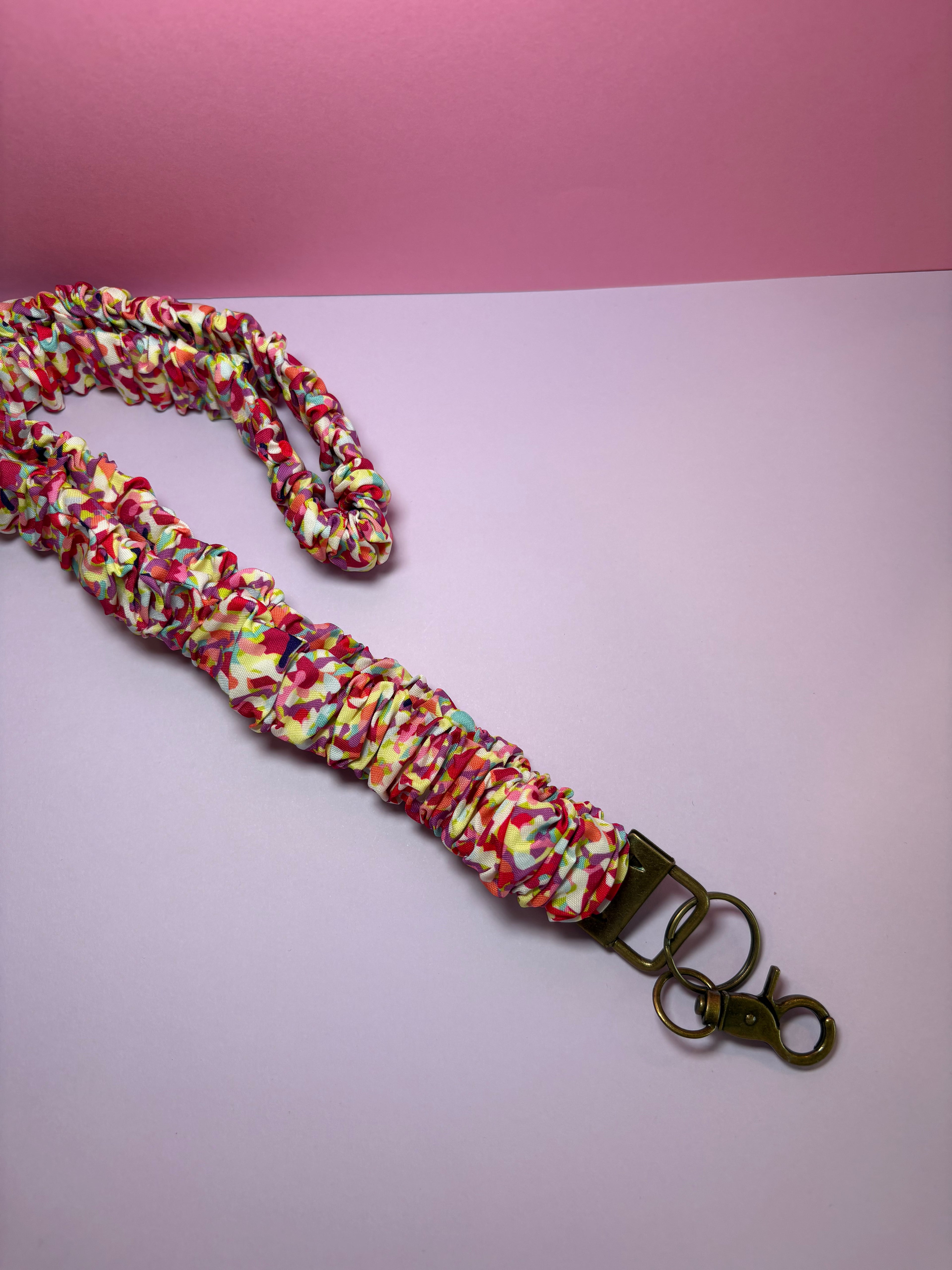 Colorful lanyard with a keychain