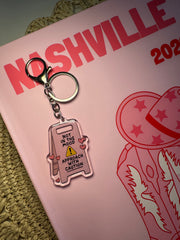 Approach with Caution - Keychain