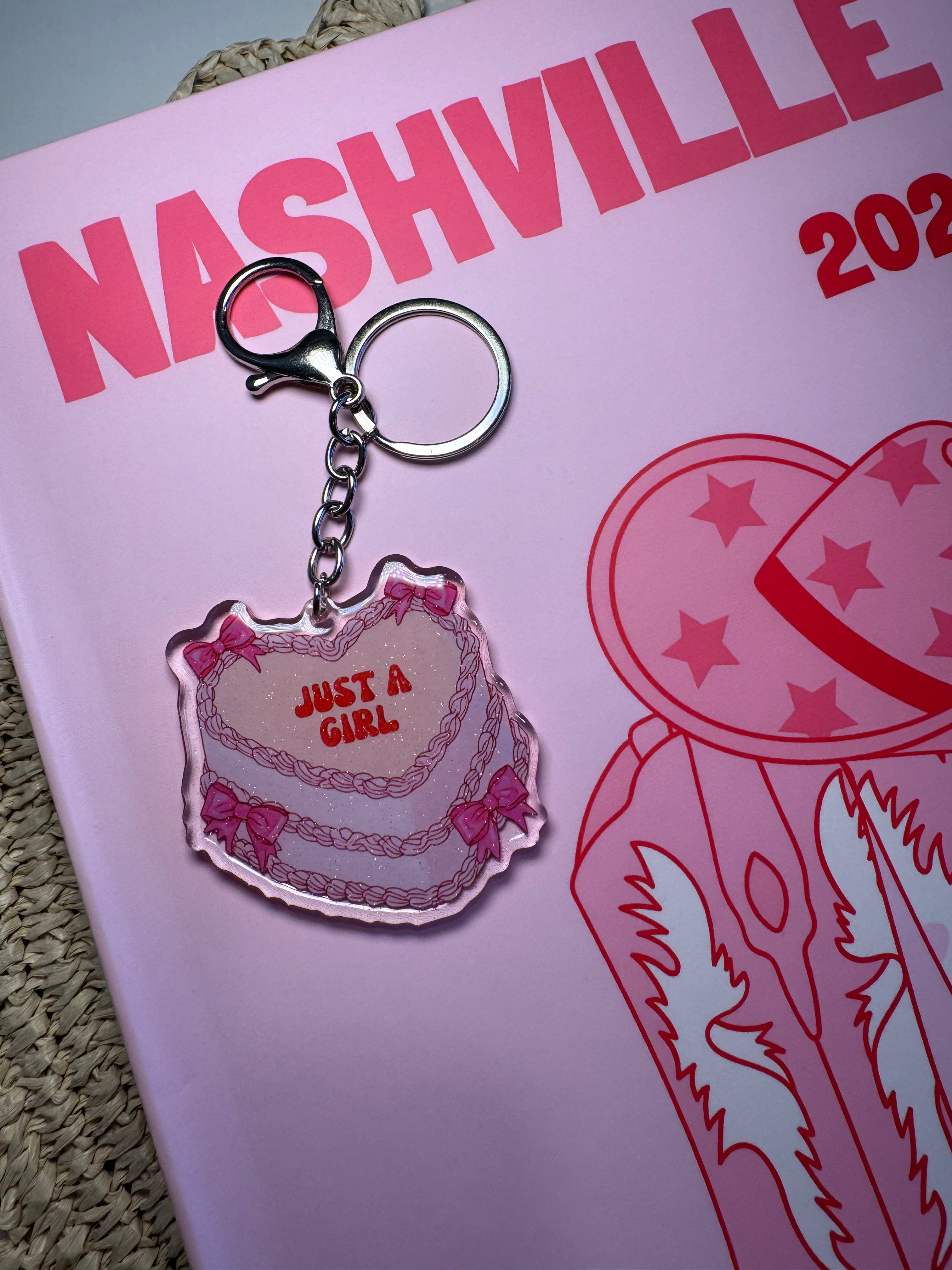 Just A Girl - Keychain – Please note that the keychain does have glitter