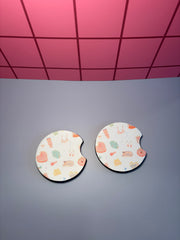 Girly Icons  - Car Coaster (Pack of 2)