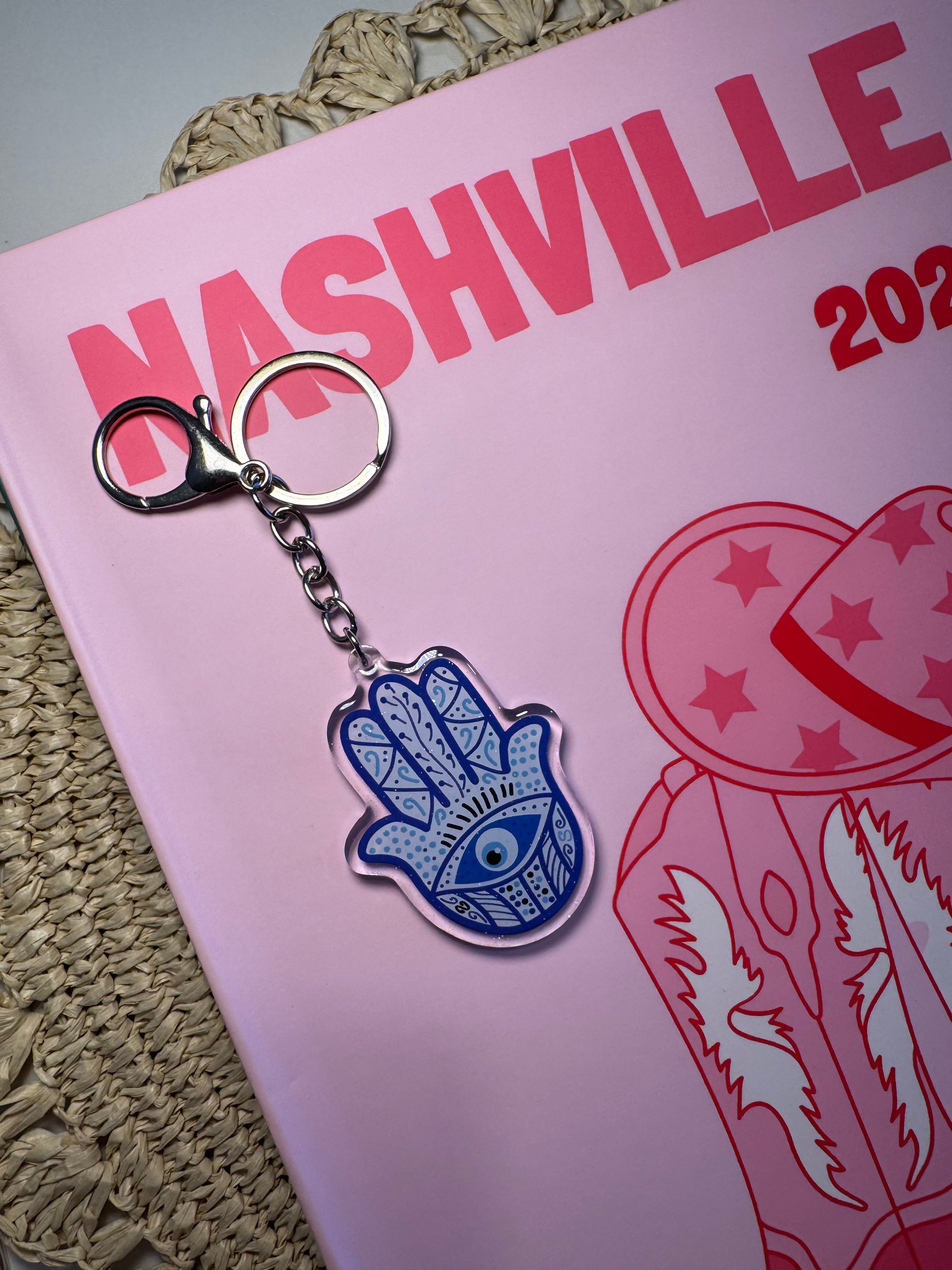 Hamsa - Keychain – Please note that the keychain does have glitter