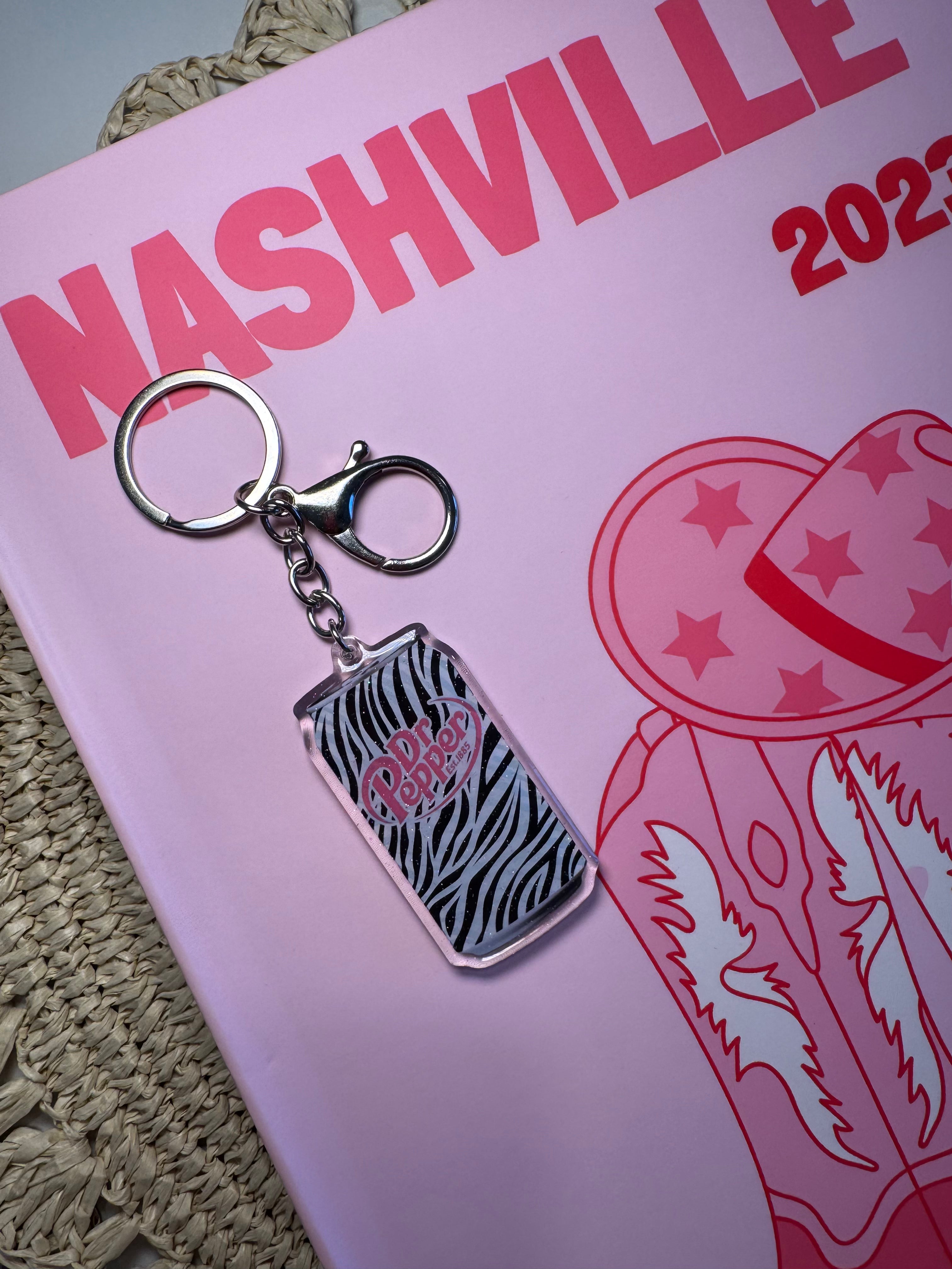 Dr. Pepper - Keychain – Please note that the keychain does have glitter