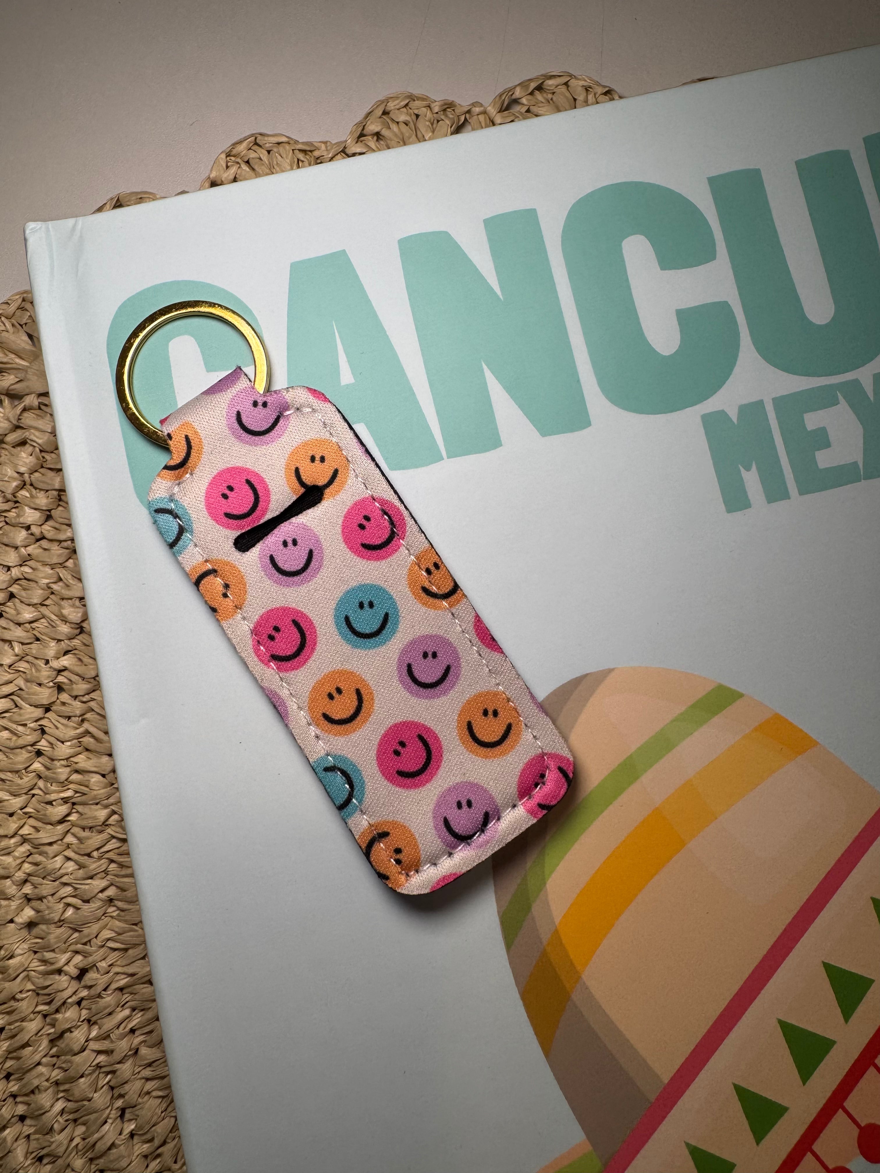 Colorful Smiley - Chapstick Holder Keychain – Chapstick Holder Keychain All items are final sale