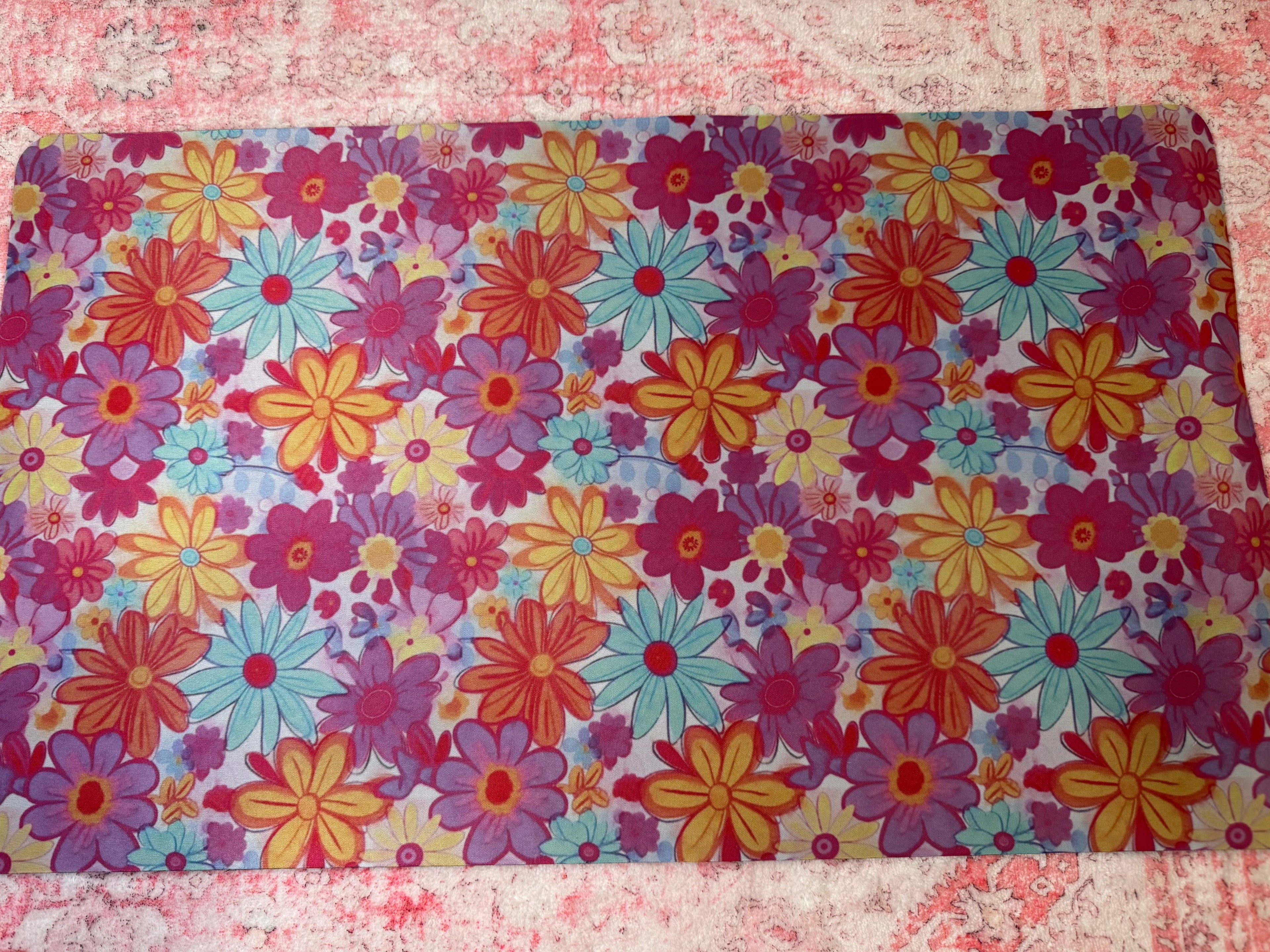 Watercolor Inspired Floral - Desk Mat – Size: 23 x 13 All items are final sale