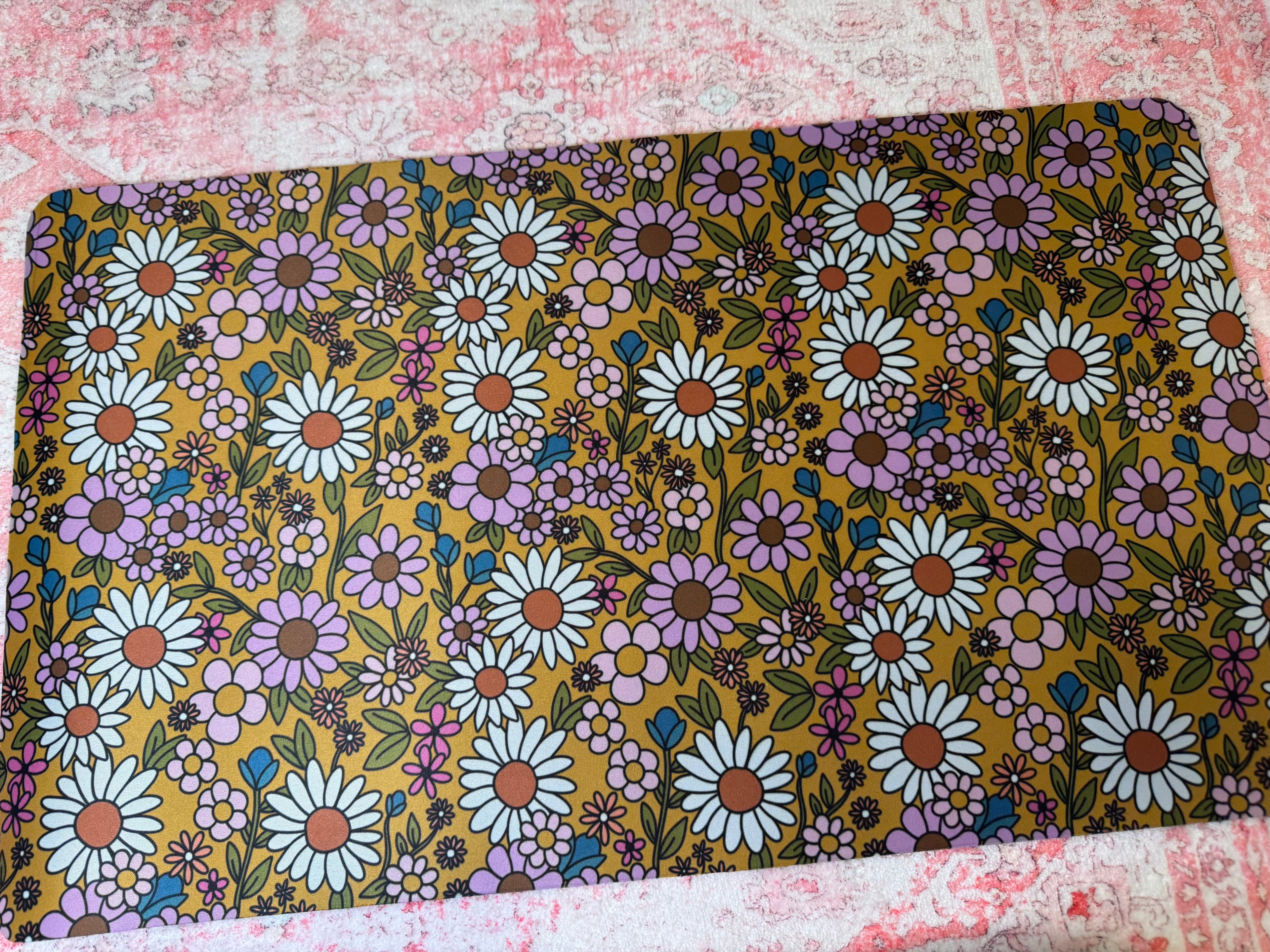 Rustic Floral - Desk Mat – Size: 23 x 13 All items are final sale
